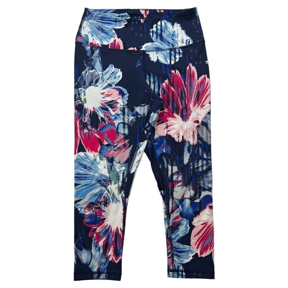 Z By Zella‎ Floral Ankle Cropped Multicolored Leggings Size M - Picture 1 of 10